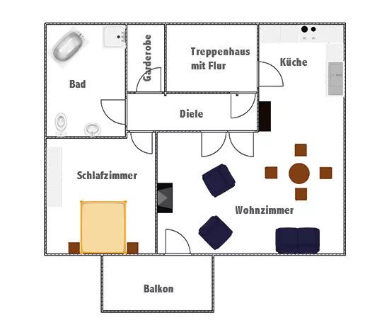 Grundriss Ferienwohnung Pronsfeld