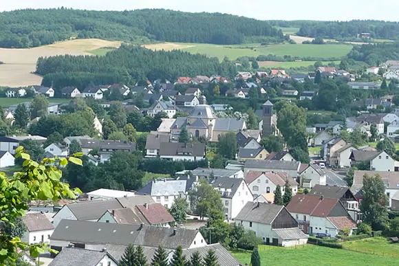 Blick über den Urlaubsort Pronsfeld